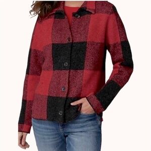 JJill buffalo check jacket